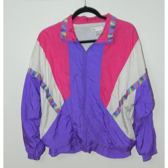 PB Collections Jogging Suit Women Medium Purple Vintage 80s Y2K Windbreaker Suit - Picture 3 of 10